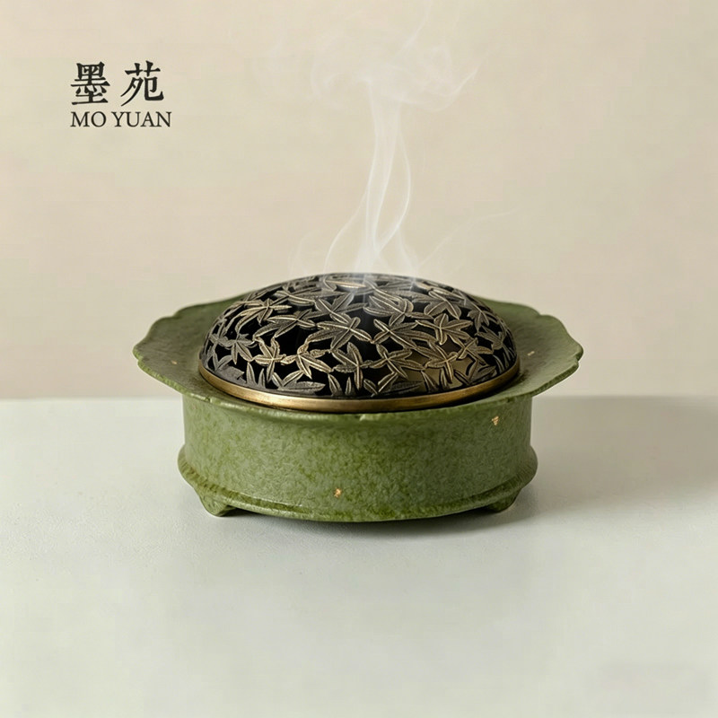 墨苑 环香香炉青橘家用中式檀香道沉香茶室香薰炉留香茶道零配件