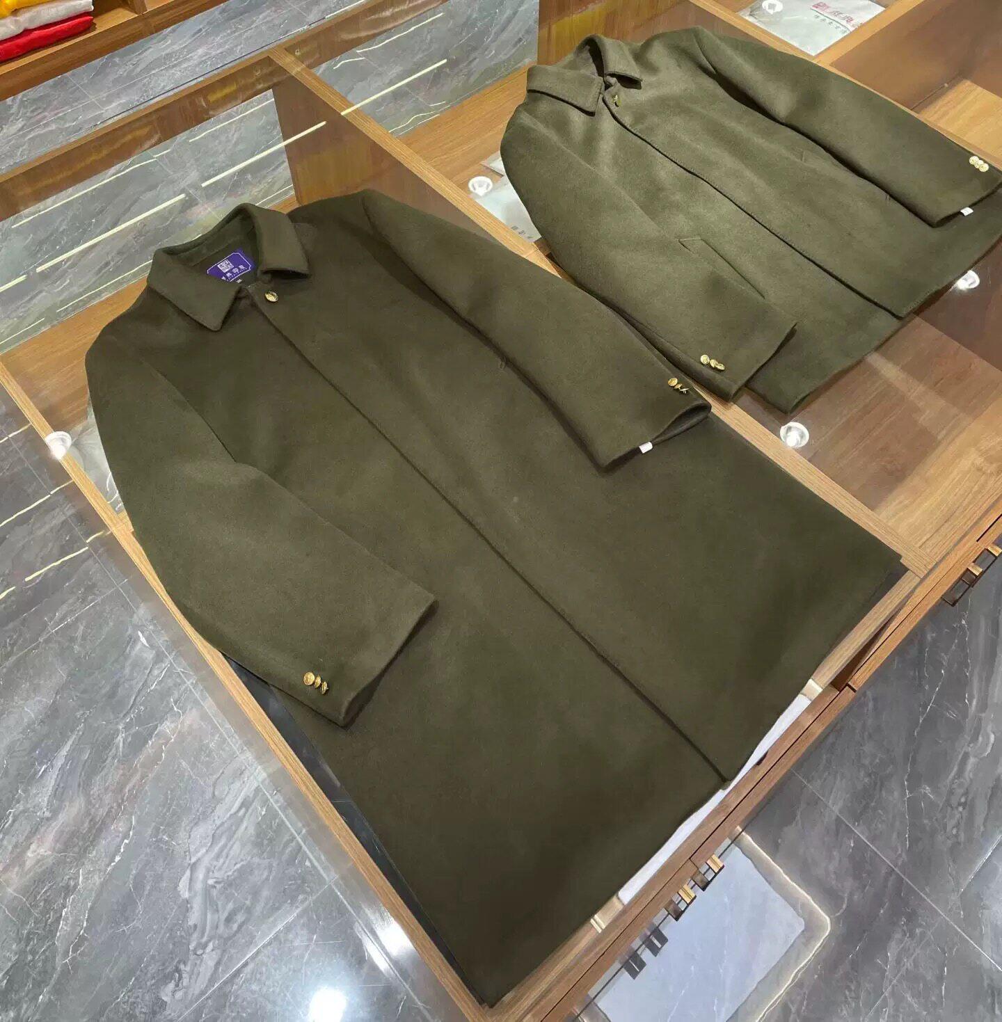 寿衣男款寿服羊绒军绿色七件套寿终衣百年服冲喜增福添寿送老衣