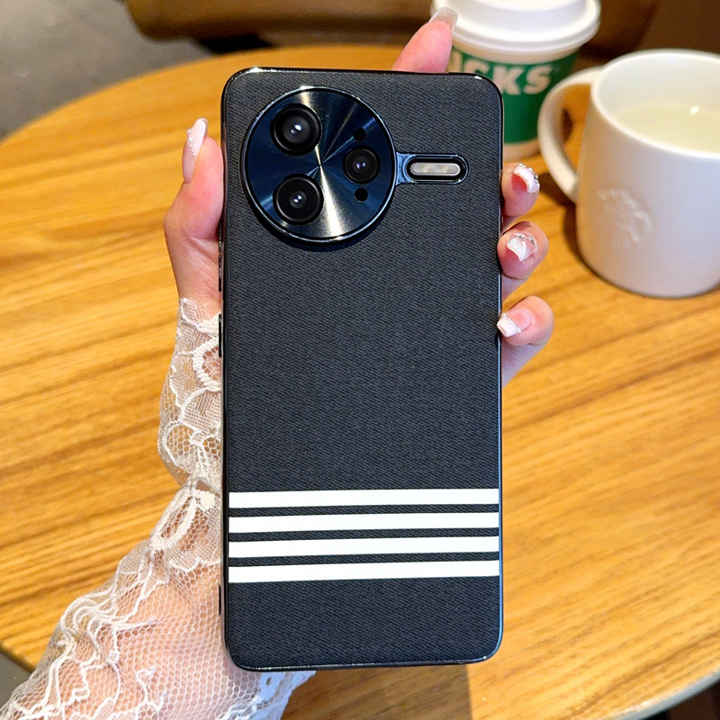 适用红米k80手机壳高品质新款格纹redmik80pro电镀保护套小米Pocof7ultra不沾指纹男pocof7pro布纹防摔后外壳