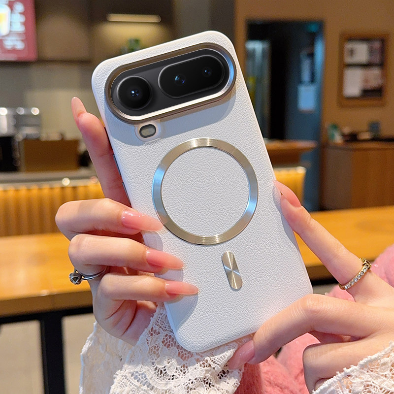 磁吸素皮适用荣耀Magic8ProAir手机壳Honor华为新款LDY一AN00防摔保护套HonorMagic套魔术8ProAir真皮外壳男