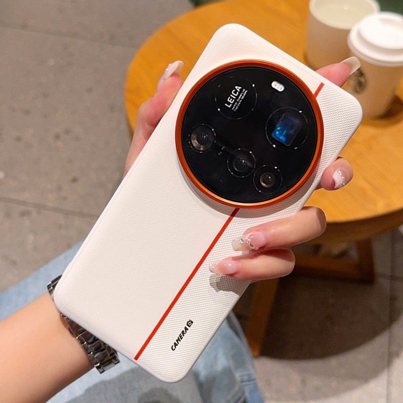 适用小米14Ultra手机壳拼接皮纹小米15Ultra金属镜头圈大孔24030PN60G防摔外壳男25010PN30G素皮磨砂保护套