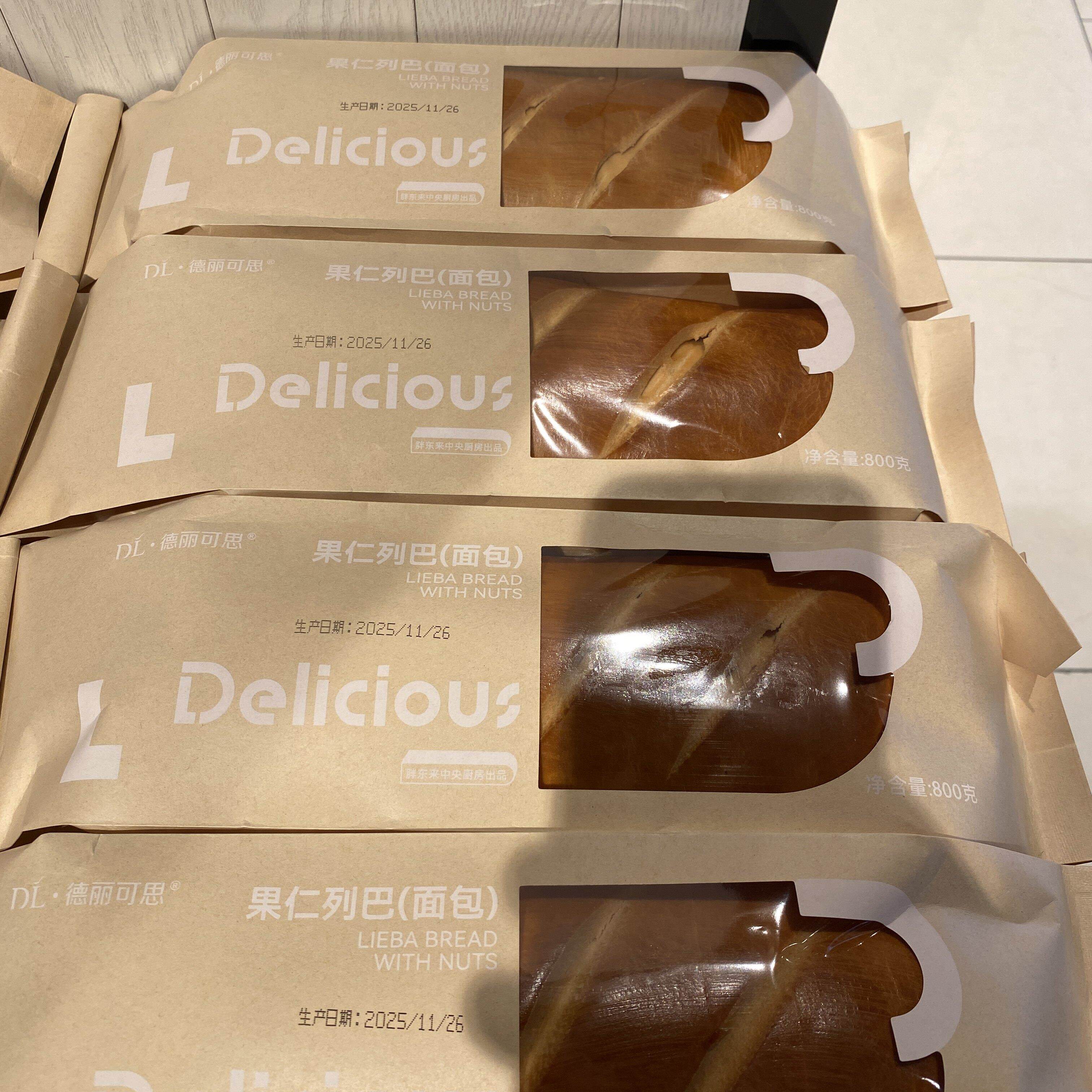 胖东来超市DL德丽可思果仁大列巴面包核桃坚果