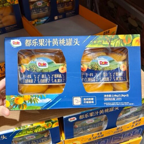 山姆 都乐果汁 黄桃罐头 清脆不绵软 树上自然熟 一罐 1.2kg