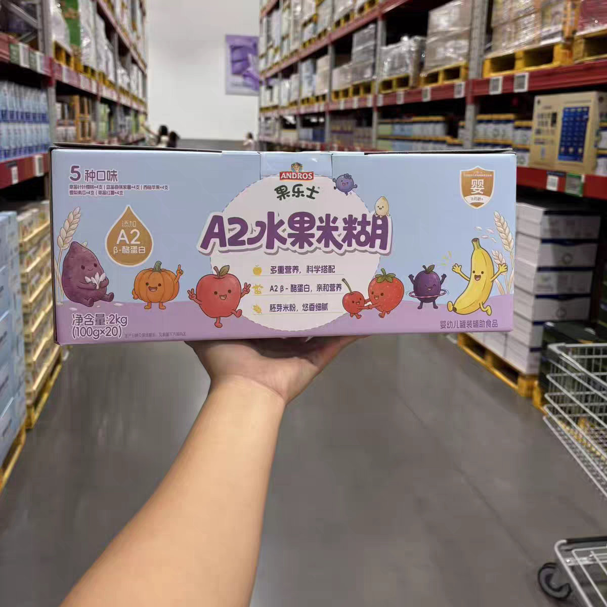 山姆 果乐士 A2水果米糊100g*20袋只选择胚芽米粉
