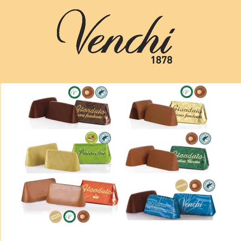 意大利进口 Venchi闻绮三角开心果榛子酱牛奶黑巧克（代可可脂）