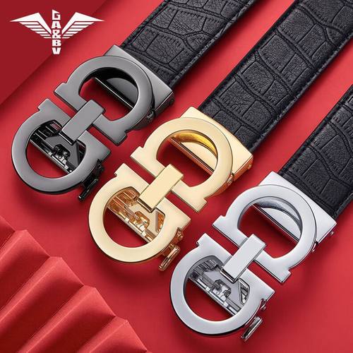 意大利GA&BV鳄鱼纹皮带真皮腰带