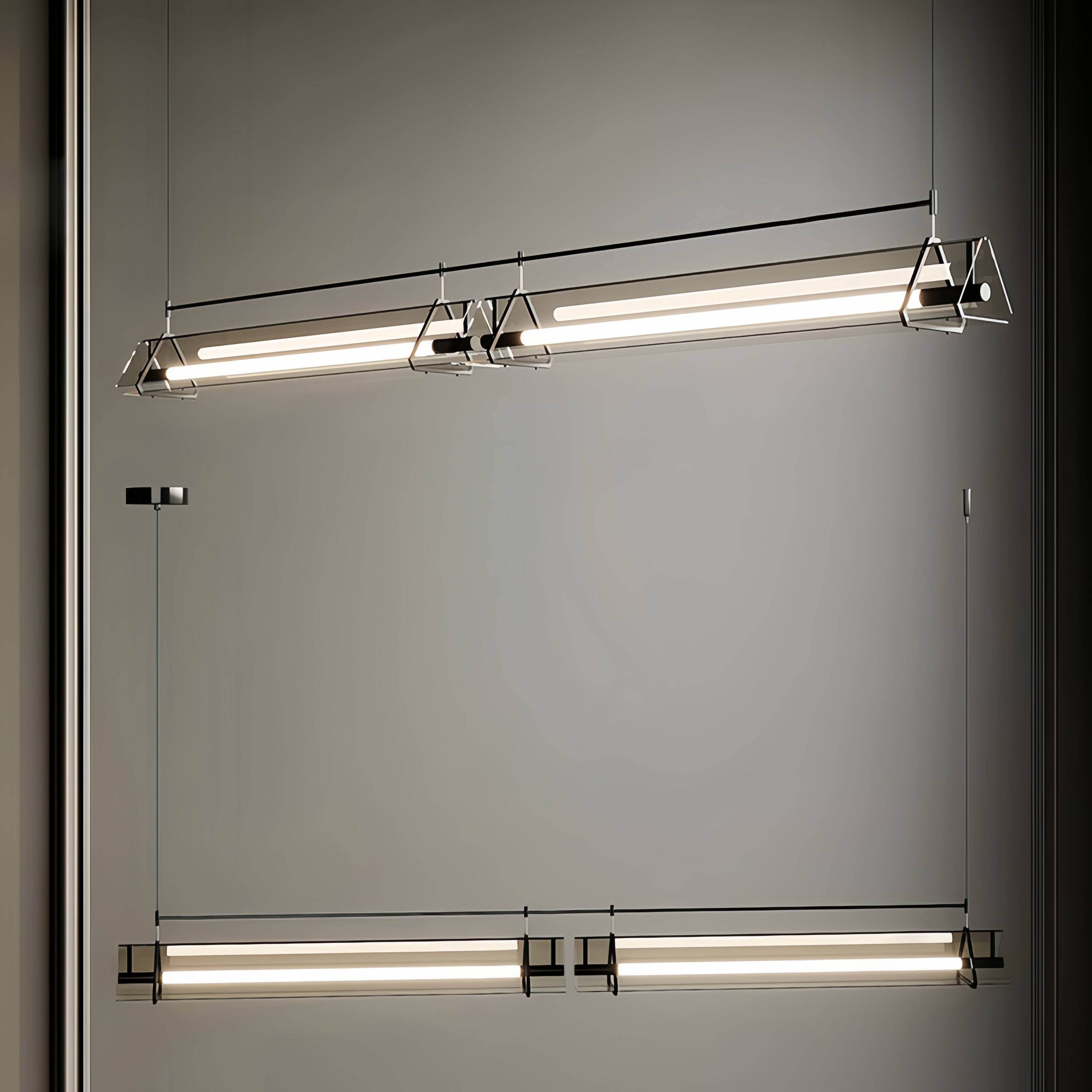 餐厅吊灯设计师吧台岛台极简后现代一字办公室长条咖啡厅收银台灯