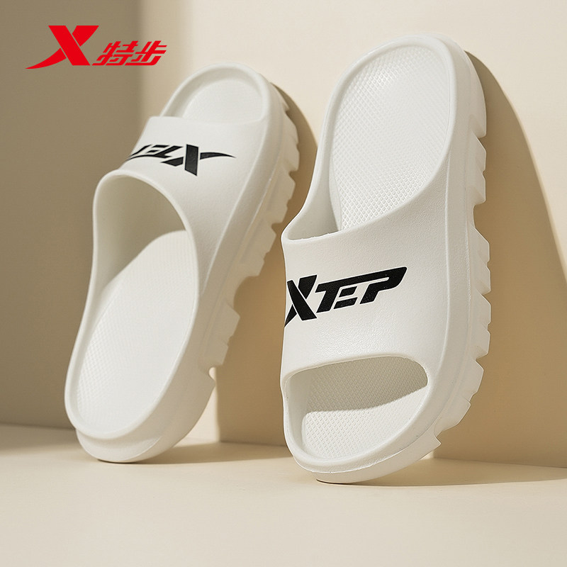 特步软底拖鞋2025夏季新款家居室内外穿厚底凉拖鞋女士款男凉鞋拖