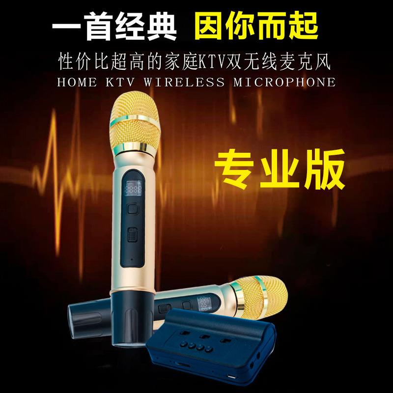 工厂现货手持家庭娱乐KTV一托二U段直播会议车载舞台无线麦克风