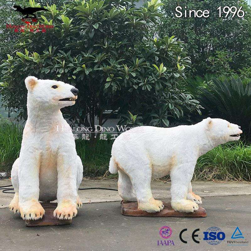 仿真动物模型仿真北极熊动物园景区展览园林布置装饰制作