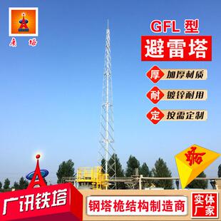 30米GFL角钢避雷塔环形钢管避雷针高层角钢避雷线塔引雷防雷铁塔