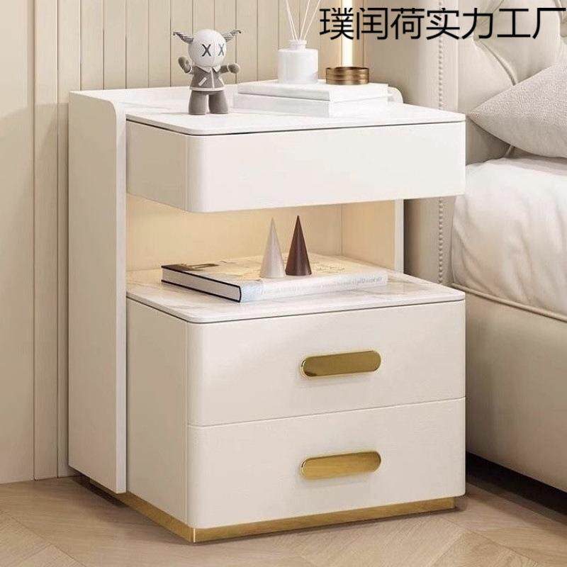 轻奢实木智能床头柜-松木系列-级安全环保-免安