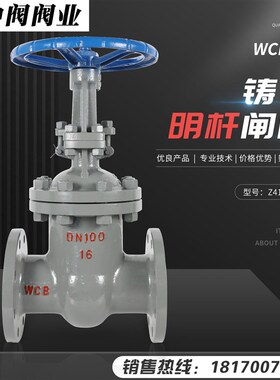 法兰明杆闸阀Z41H-16C/64C铸钢碳钢蒸汽导热油耐高温高压阀门锅炉