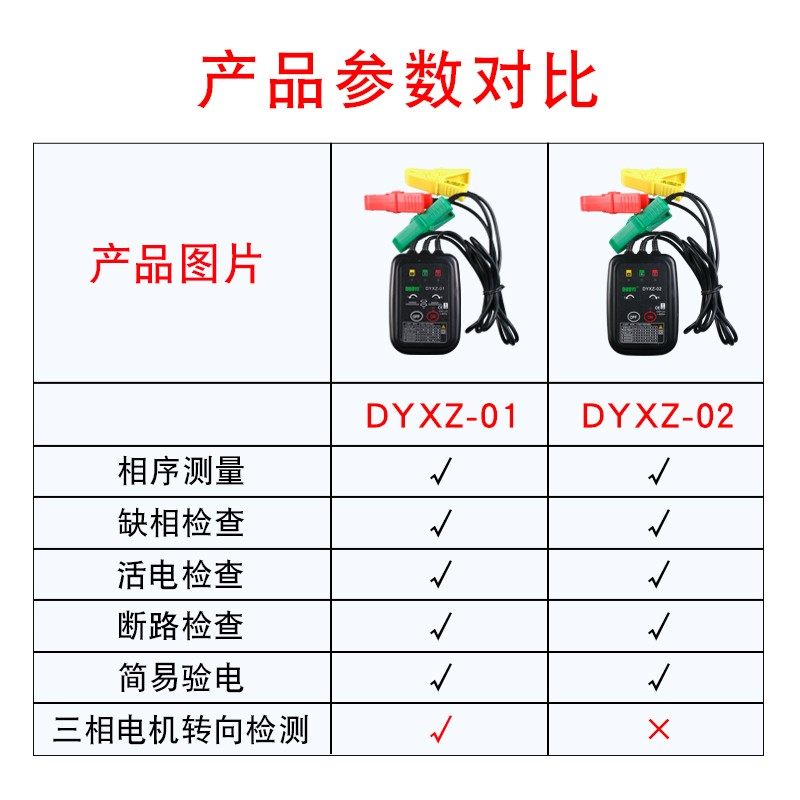 多一三相交流电相位计相序表DYXZ01相序测试仪相位表检测仪DYXZ02