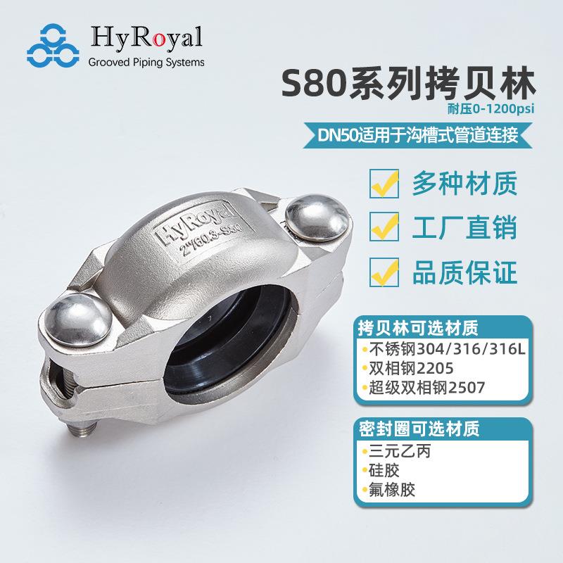 鸿锐04不锈钢DN50拷贝林卡箍 1200psi海水淡化设备高压卡箍现货