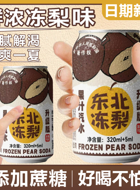 港中花冻梨汽水东北特产冻梨果汁汽水碳酸饮料冻梨汁解腻饮品
