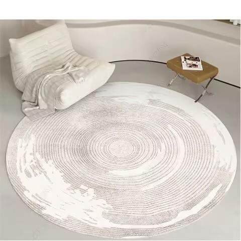 卡通轻奢地毯26英文字母圆形地毯装饰周岁礼茶几毯加厚彷羊绒地毯