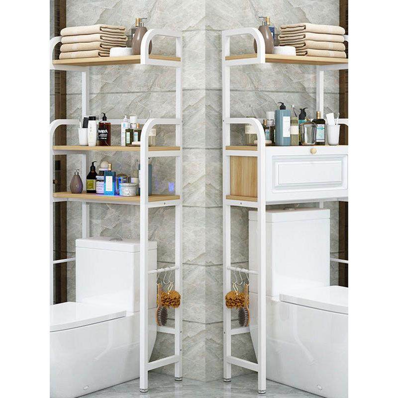 日本马桶上方多功能置物架免打孔浴室厕所收纳柜落地卫生间高档柜