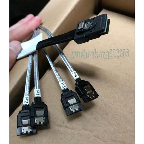 安费诺反接反向mini sas 8087 to 4*sata主板6G数据线一分四1分4