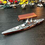 战舰世界黎塞留号战列舰军舰二战合金摆件静态成品舰船模型铁流