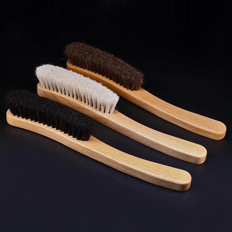 马毛刷衣冒毛刷实木长柄鞋刷清洁刷皮革软毛妮大衣刷子