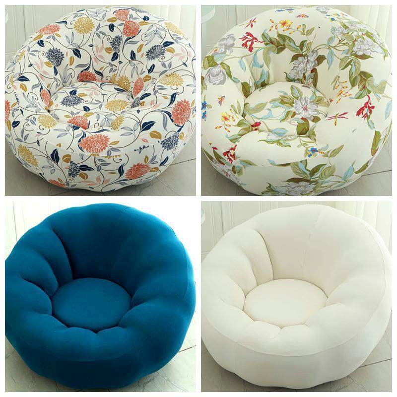 2025大圆形沙发套罩全包通用四季垫巾懒人花瓣坐椅凳盖布南瓜单人