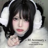 RE原创Y2K天使翅膀耳罩 甜酷原宿ins保暖毛绒保暖护耳耳套