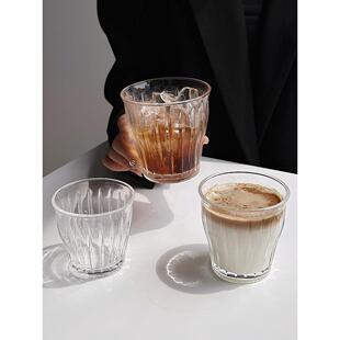 咖啡店专用Dirty澳白玻璃美式浓缩拿铁杯简约复古ins饮品杯果汁杯