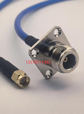 N-KF/SMA-J蓝色RG142工业级射频AP馈线 N母带法兰转SMA公矿业馈线