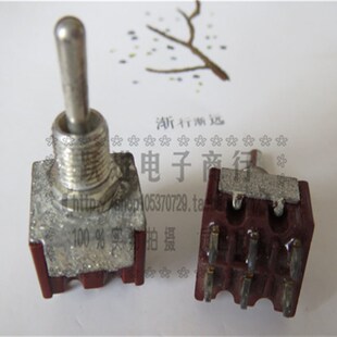 处理库存进口日本MKK MT3203钮子开关6脚3档摇头摇臂开关外观氧化