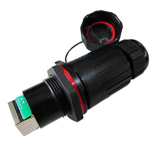 威浦防水网络连接器电源线端子航空插头母座 RJ45F71卡扣 RJ45F6