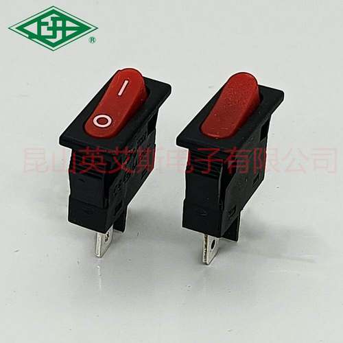 上海永星红色船型家电翘板波动开关防水家电电源开关KCD7-11-CF1B