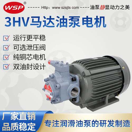 冷墩机油泵TOP-3HV60 油冷机润滑泵TOP-3HV80马达泵组 摆线泵自吸