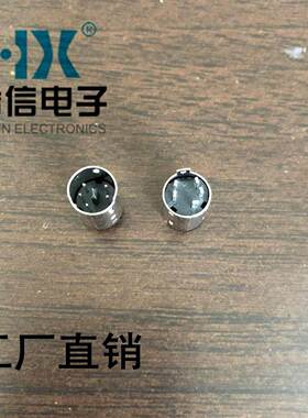 工厂直销5-07FMINI焊线S端子小公插头DIN迷你连接器5PIN5芯键盘座