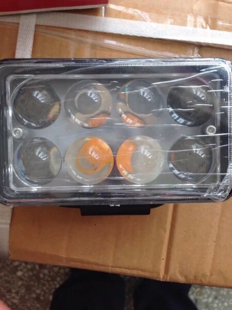 货车4寸方灯聚光灯透镜灯雾射灯超亮照明大灯改装12v-80v通用