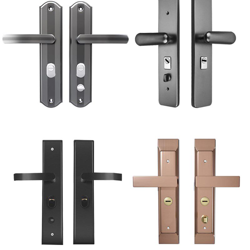 威龙原子防盗门把手不锈钢加厚防盗门锁面板防盗防撬门拉手