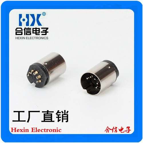 工厂5-07F-STB大DS端子5PIN公头车针通边医疗航空插头连接器插头