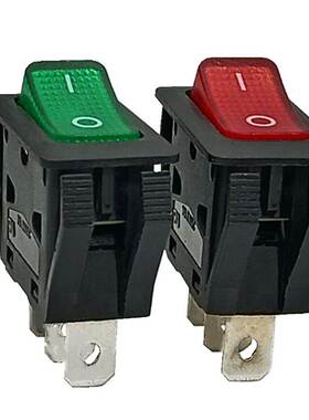 上海永星红色防水型带灯船型开关KCD1-11NF家电厨房设备电源开关