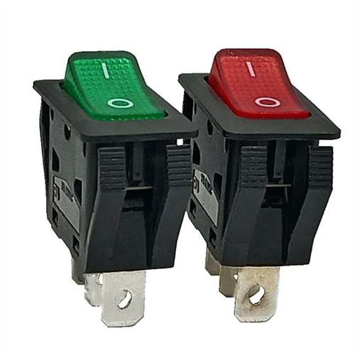 上海永星红色防水型带灯船型开关KCD1-11NF家电厨房设备电源开关