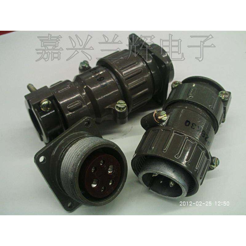 航空插 P28-7芯 P28J14Q 航空插头 插座 圆形连接器 反装28MM