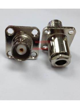 纯铜BNC母头带法兰盘 BNC-KF Q9母头带方板 同轴电缆头Q9RG58RG59