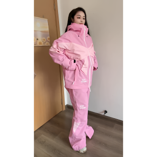 深圳华发滑雪服租赁 ISEEMIGGA粉色立体蝴蝶结滑雪服S码 非卖品