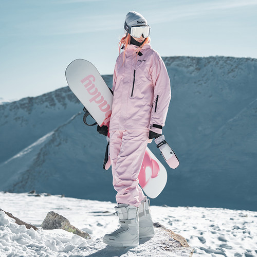 深圳华发滑雪服租赁 nobaday个性樱花粉滑雪服女XS/S码 非卖品