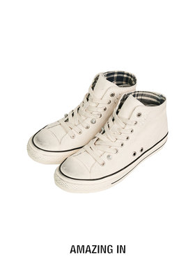 AMAZING IN | 时尚减龄 | 内里格子帆布鞋女A251225-AI5CDCS10H26