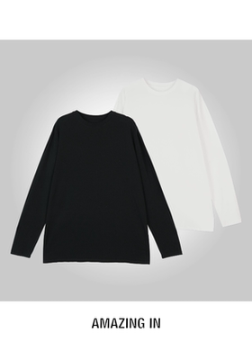 AMAZING IN | 棉质 | 宽松休闲长袖圆领T恤 A251214-AI5CDTL10527