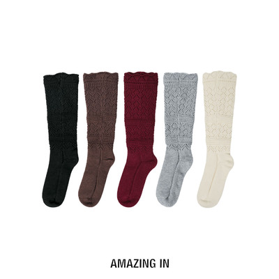 AMAZING IN|镂空花纹堆堆袜|长筒袜女 A251107-AI5ADSC25131