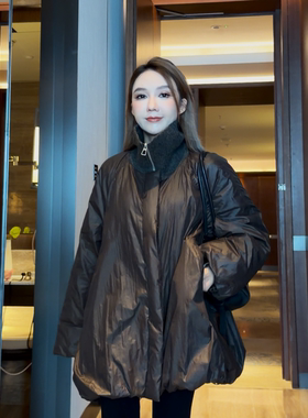 AMAZING IN | 90白鹅绒 | 毛织领花苞外套女A250921-AI57BDJB6721