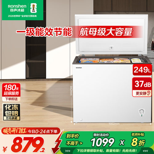 容声249升冷柜减霜商用单温冰箱