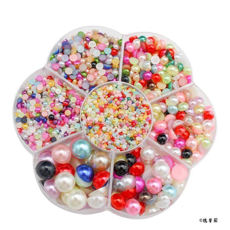 ABS仿珍珠树脂花半圆变色钻饰精细混装锻炼贴脸眼妆生日礼物,居家布艺,珠子/钻饰/花朵等配饰,淘宝优惠券,粉丝福利购,淘宝优惠卷