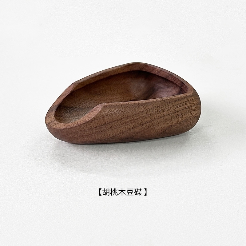 稱量木制木質胡桃木展示盤意式餐具加量分裝樣品豆碟量勺盤子稱重